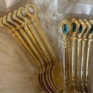 Gold bohemian spoons